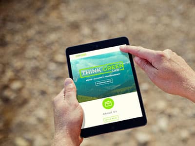 Think Green Law Tablet Mockup
